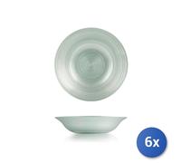 6x Piatto H&H Hoche Fumè Fondo 22,5 Vetro