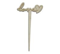 6X PICK garden in legno scritta LOVE con CUORE 22x12 cm 1GSM