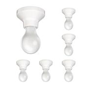 6x plafoniera/porta lampada ELEKTRA in porcellana bianca lucida 1x E27 max. [EEK: D]