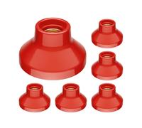 ledscom.de 6 pezzi plafoniera/porta lampada ELEKTRA, porcellana, rosso lucido, 1x E27 max. 300W
