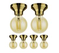 6x plafoniera/porta lampada ELEKTRA porcellana oro lucido 1x E27 max. 300W [EEK: E]