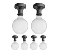 6x plafoniera/porta lampada RETRA nero opaco 1x E27 max. 60W [EEK: D]