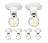 6x plafoniera/porta lampadine ELEKTRA in porcellana bianca 1x E27 max. 60W [EEK: D]