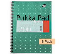 6x Pukka Pad A4 Metallico Jotta Wirebound Foderato Notebook 200 Pagine 80gsm (