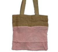 6x Pure Soft Jute and Cotton Mesh Bag - Rosa