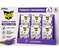 6x Raid Antitarme in Gel Lavanda Capi Piacevolmente Profumati (Tot. 12 pezzi)
