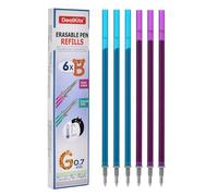 6x Refill per Penna Gel Cancellabile (3x Viola + 3x Turchese) - Mine Ricaricabili 0.7mm - Compatibile con Legami - Ideali per Scrittura Creativa/Appunti/Bullet Journal