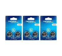 6x Renata CR2450N Batterie Pila a Bottone Al Litio 3V Svizzera DL2450 BR2450