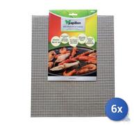 6x RETE ANTIADERENTE RETTANGOLARE PAPILLON PER GRIGLIA cm 36x42