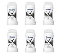 6x Rexona Invisible Black & White Deodorante Solid Stick Donna 6x40ml/6x1,35flo