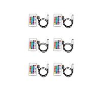 6X RGB Controller DC5V USB 5V 24 Tasti RF Remote Wireless Controller per COB SMD 3528 5050 RGB Tape Lights