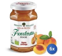 6x Rigoni Confettura Bio Gr 250 SENZA ZUCCHERO Pesche