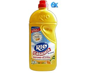 6x Rio Casamia Agrumi di Sicilia Pavimenti Agrumi Detergente Per Pavimenti 1.25l