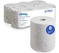 6x Rotoli Kleenex Ultra 6780 Asciugamani Carta 2 Veli 150m Bianchi