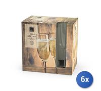 6x Royal Leerdam Calici flute Time4Wine in vetro cl 18