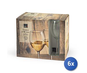 6x Royal Leerdam Calici Time4Wine in vetro trasparente cl 33