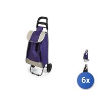 6x Royal Norfolk Carrello spesa con tessuto antipioggia lt. 34