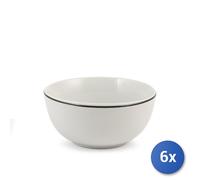 6x Royal Norfolk Coppetta Filo nero in porcellana cm 14