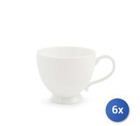 6x Royal Norfolk Tazza jumbo in porcellana bianca cc 430
