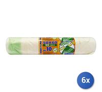 6x Sacchi Immondizia Bio 50X60 Maniglie 10 Pezzi Peterpanplast