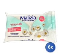 6x Salviette Intime 20 Malizia Delicate