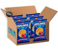 6X San Carlo Highlander Patatine al Gusto Pomodoro "Tomato or Nothing!" 130gr [CAIYA® BOX da 6 Confezioni]