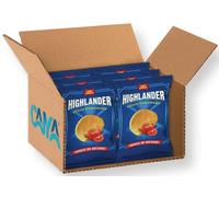 6X San Carlo Highlander Patatine Gusto Pomodoro 130 g - Crinkle Chips Spesse e Croccanti - Snack Salato Senza Glutine per Aperitivo, Feste e Momenti di Pausa