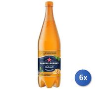 6x San Pellegrino Bottiglia Lt 1,20 Aranciata
