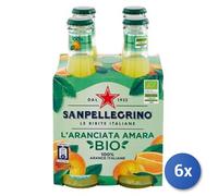 6x San Pellegrino Vetro 4X200 Ml Aranciat Amara Bio