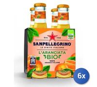 6x San Pellegrino Vetro 4X200 Ml Aranciata Dolce