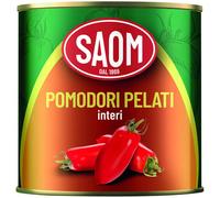 6x Saom Pomodori Pelati Interi 2,55kg Pomodori Italiani Lattine 6x2,55kg
