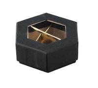 6X Scatola degustazione confetti TELATA NERA 8x8x3.5cm BOMBONIERA LAUREA 1FJ4