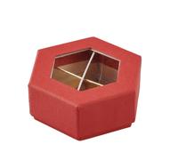 6X Scatola degustazione confetti TELATA ROSSA 8x3.5 cm BOMBONIERA LAUREA 1FJ6