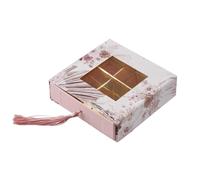6X Scatola degustazione portaconfetti FLOWER 12x12x4 cm BOMBONIERA 1FHO