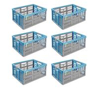 6x Scatola Pieghevole PAFEN Plastica Box Pieghevole Cestino della Spesa Piegh...