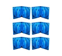 6X Scatola Porta CD Custodia per CD da 10 Pezzi Custodia per CD In Plastica A Doppia Faccia Custodia per CD per Auto Custodia per DVD Addensata, Blu