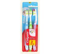 6X Set Da 3 Spazzolini Da Denti Colgate Extra Clean Medio Manuale 18 Pezzi