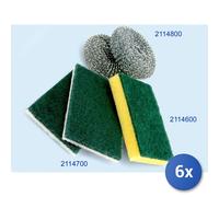 6x Set di 3 spugne abrasive Nettina