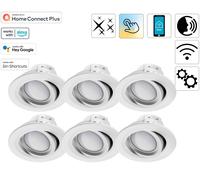 6x Set Hama Wifi LED Faretto da Incasso 5W/32W Bianco WLAN Incasso App-Steuerung [EEK: G]