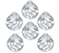 6X Sfera Di Cristallo Arcobaleno Ø 30Mm Crystal 30%Pbo~ Lampadario Feng Shui