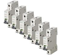 6x Siemens Interruttore Circuito Interruttore Magnetotermico B 1-Polig 10A