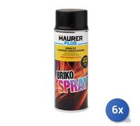 6x SMALTO SPRAY MAURER ALTE TEMPERATURE 800 GRADI ML 400 NERO OPACO