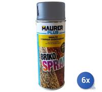 6x SMALTO SPRAY MAURER FERROMICACEO ML 400 GRIGIO SCURO