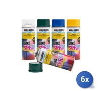6x SMALTO SPRAY MAURER ML 400 NERO OPACO 9005