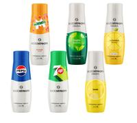 6x SODASTREAM SCIROPPO PEPSI + MIRINDA + 7UP + LIMONATA + MOJITO + TONICO