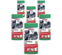 6X SONAX Panni Per Pulizia Interna Scatola Panni Umidi Cura Interni Auto