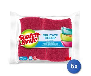 6x Spugna + Fibra Antigraffio Colorata 2 Pezzi Scotch-Brite