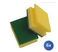 6x Spugna + Fibra Salvadita 3 Pezzi Zif 0900030 Made In Italy