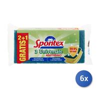 6x Spugna + Fibra Salvadita Spontex 3 Pezzi