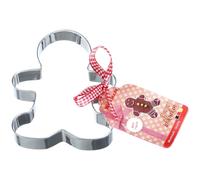 6X Stampino Per Biscotti Gingerbread 12 Cm In Acciaio Inox Inclusa Ricetta